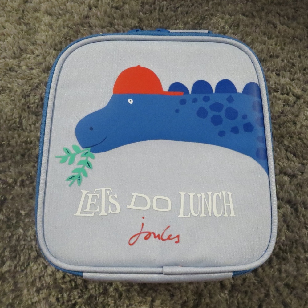 Joules blue dinosaur Lunchbox